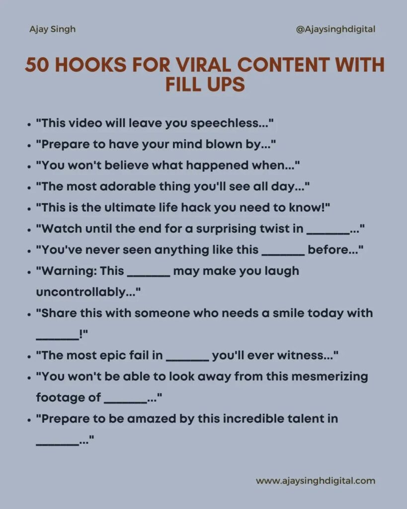 50 Instagram Hook Ideas To Go Viral